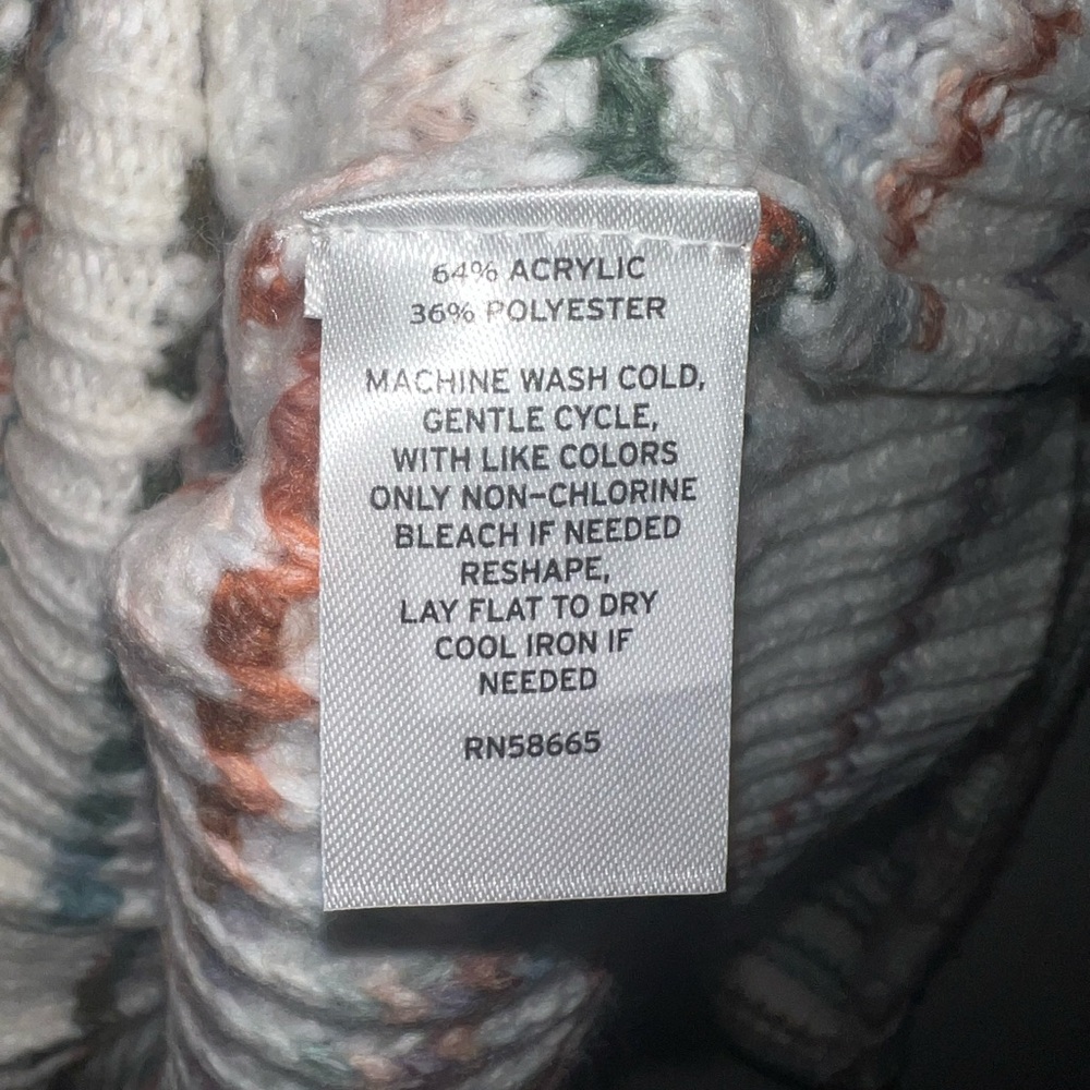 New With Tags C.A.S.L.O.N Space Dye V-Neck‎ Rib Cardigan Women’s Size Large - Picture 4 of 5